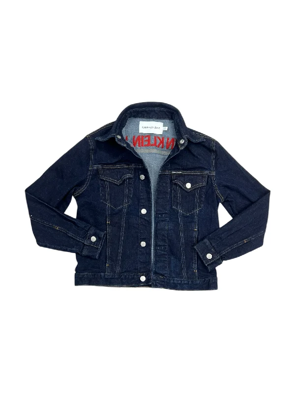 Jacket Denim By Calvin Klein In Blue Denim, Size: Xs