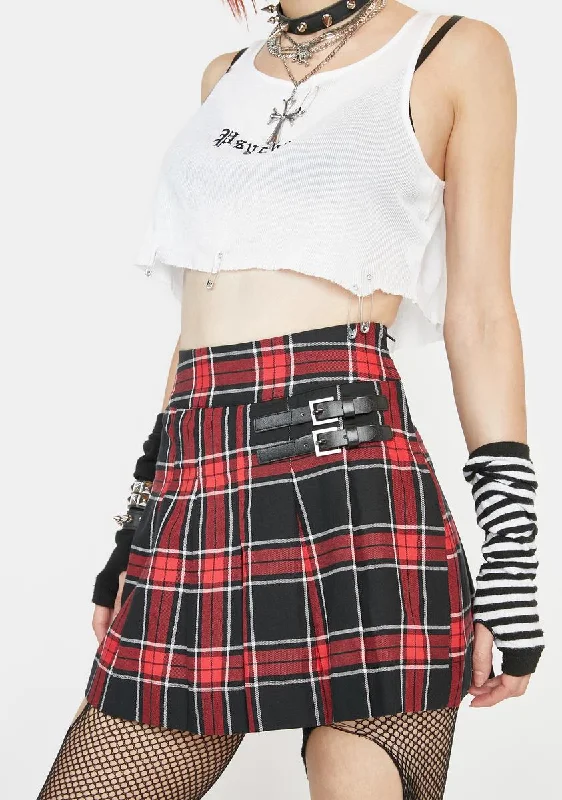 Affordable Women's Attire Hot Picks Gothic Tartan Skort