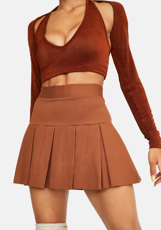 Women's Resort Garments Seasonal Style Discounts Model Moment Pleated Mini Skirt