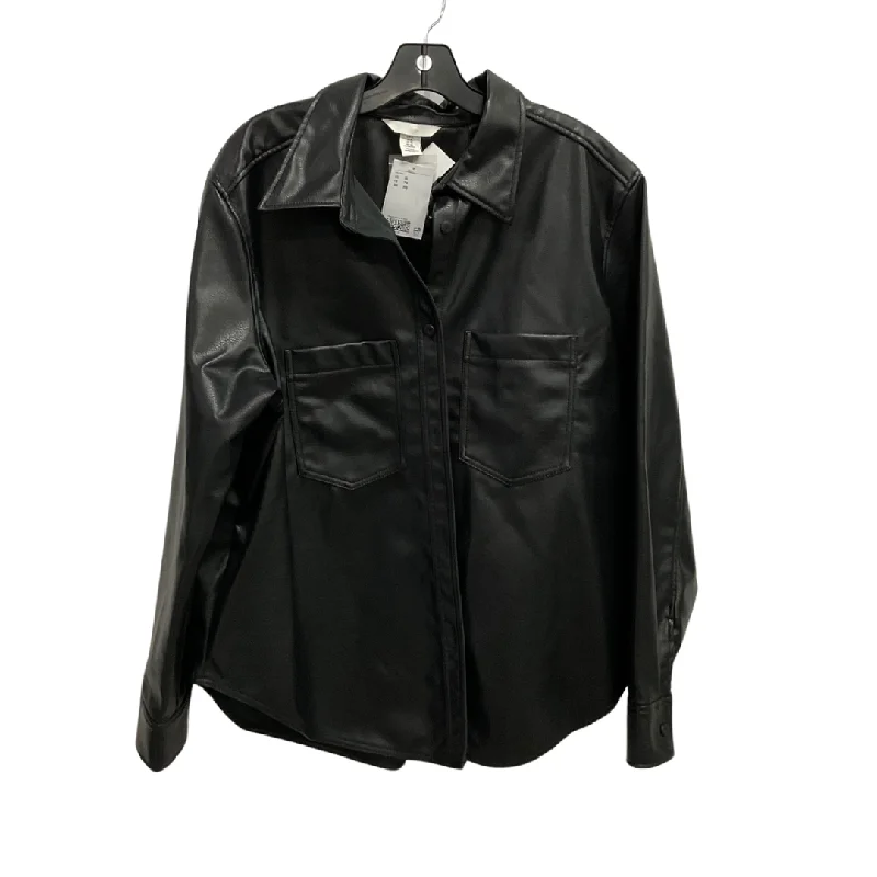 Jacket Moto By H&m In Black, Size: Xl