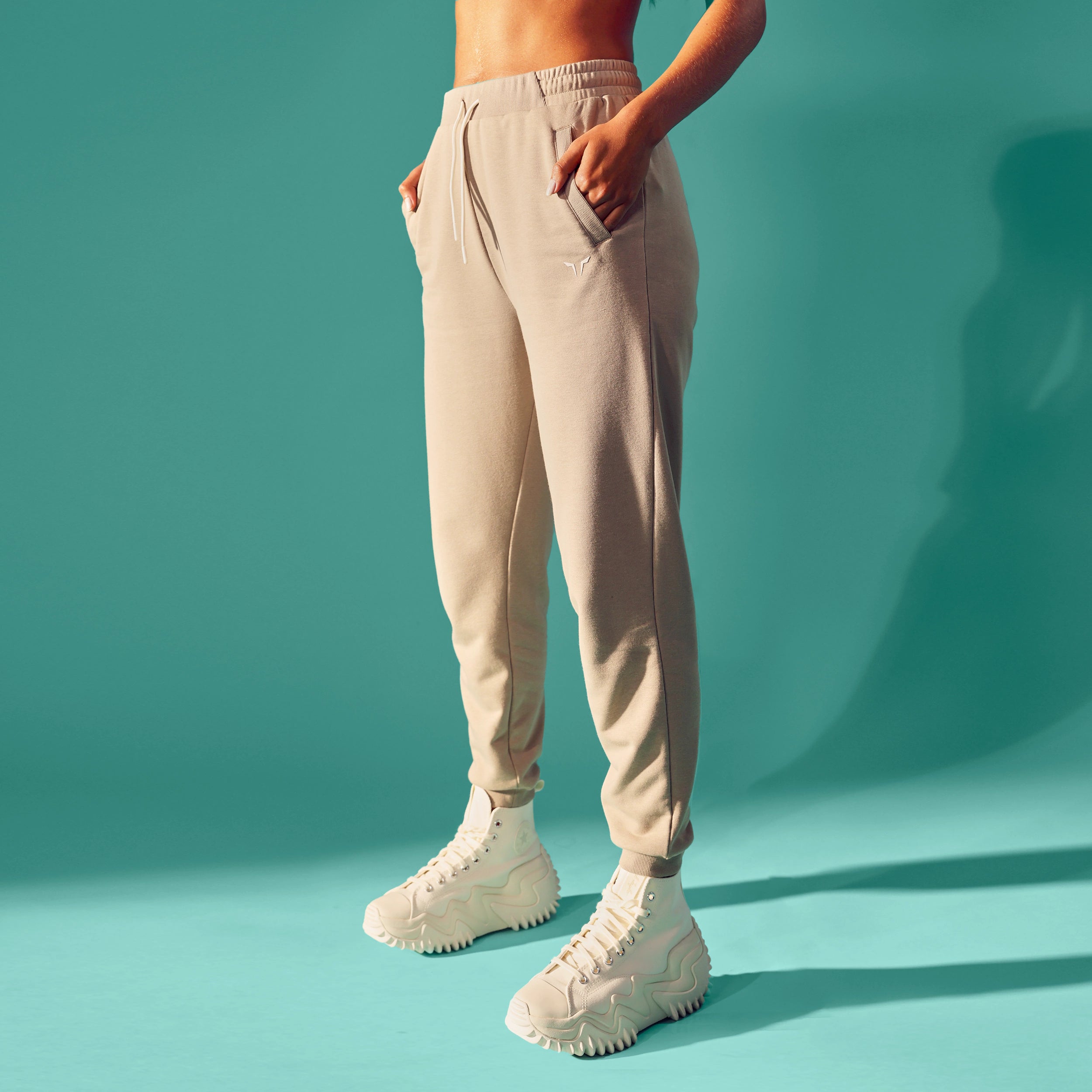 Women's Luxury Garments Latest Trends Essential Relaxed Joggers - Cobblestone