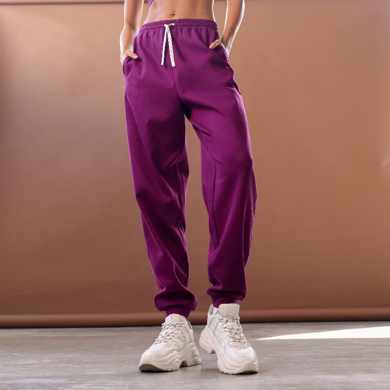 Women's Stylish Professional Apparel Discover Promotions Core Oversized Sweatpants - Dark Purple