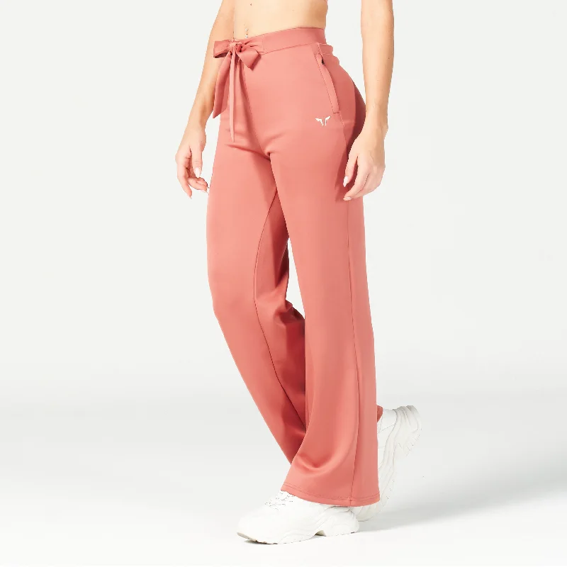 Women's Evening Outfit Trendy Threads Do Knot Wide Leg Pants - Light Mahogany