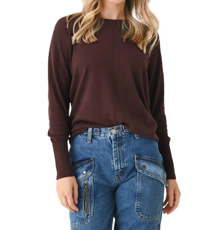 Women's Outfit Sophisticated Street Style Offers Women's Fringe Sweater In Chocolate