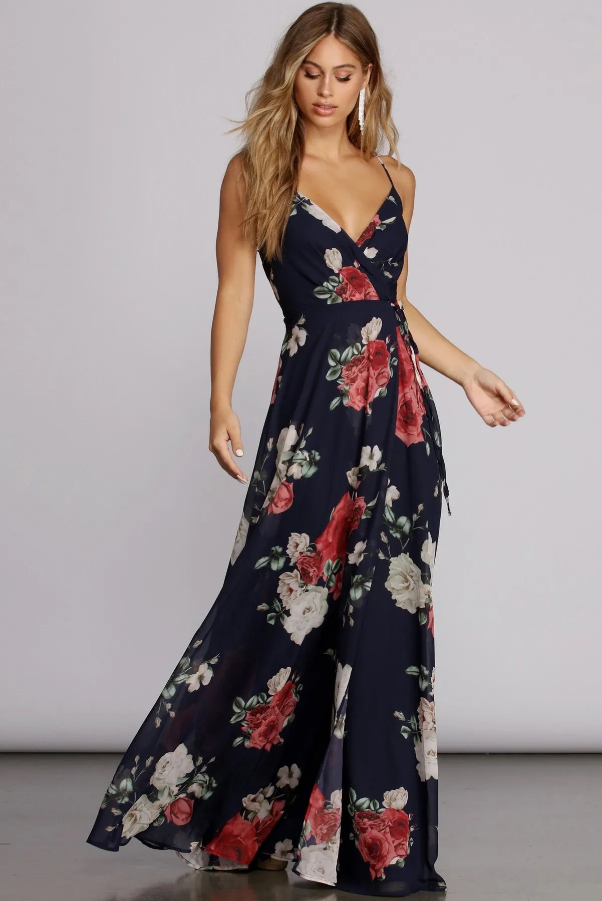 Women's Vintage-Inspired Outfit New Styles Just In Marlena Floral Chiffon Gown