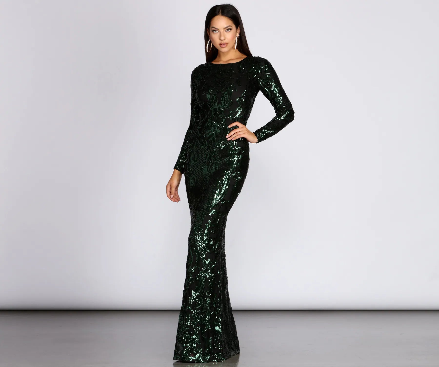 Women's Sporty Chic Clothes Fashion Sale Dalia Sequin Long Dress