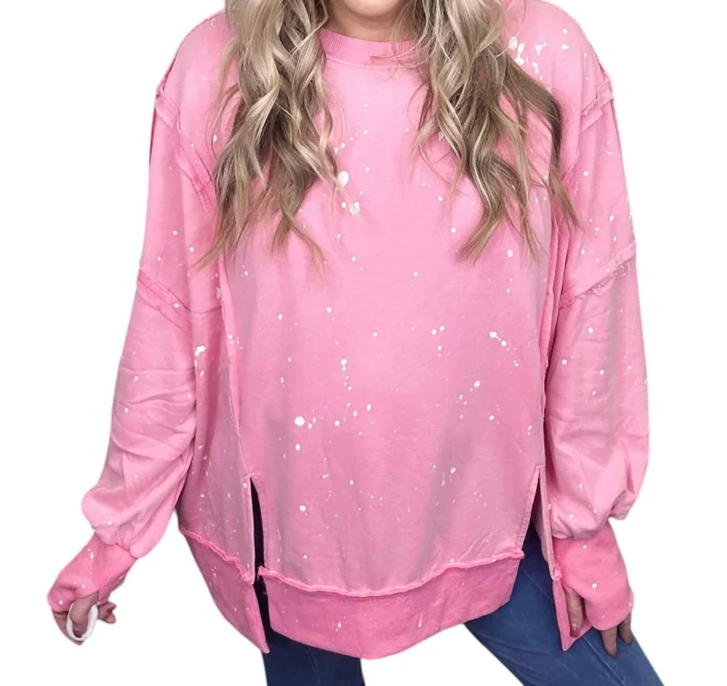 Luxury Women's Clothes Embrace New Fashion Splash Of Greatness Sweatshirt In Pink