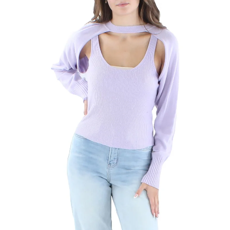 Women's Formal Clothes Bid Farewell To The Old Season Cassia Womens Layered Knit Pullover Sweater