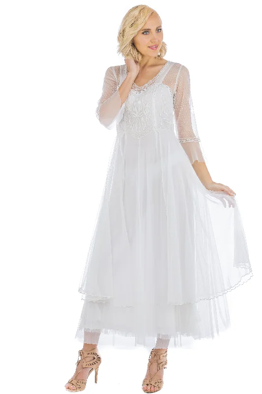 Women's Resort Attire Casual Chic Deals Vivian Vintage Style Wedding Gown in Ivory by Nataya