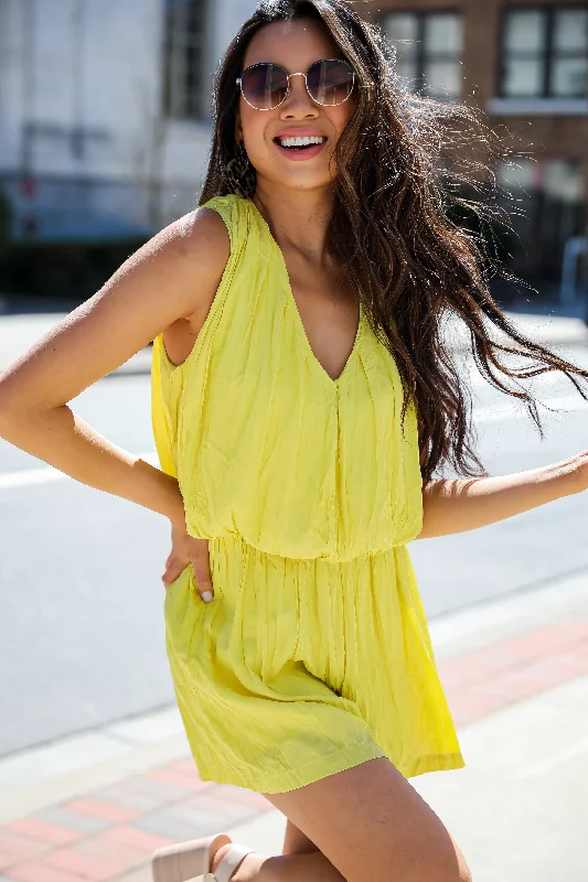 Stylish Clothes For Women Premium Style Offers FINAL SALE - Sweetest Stance Yellow Romper