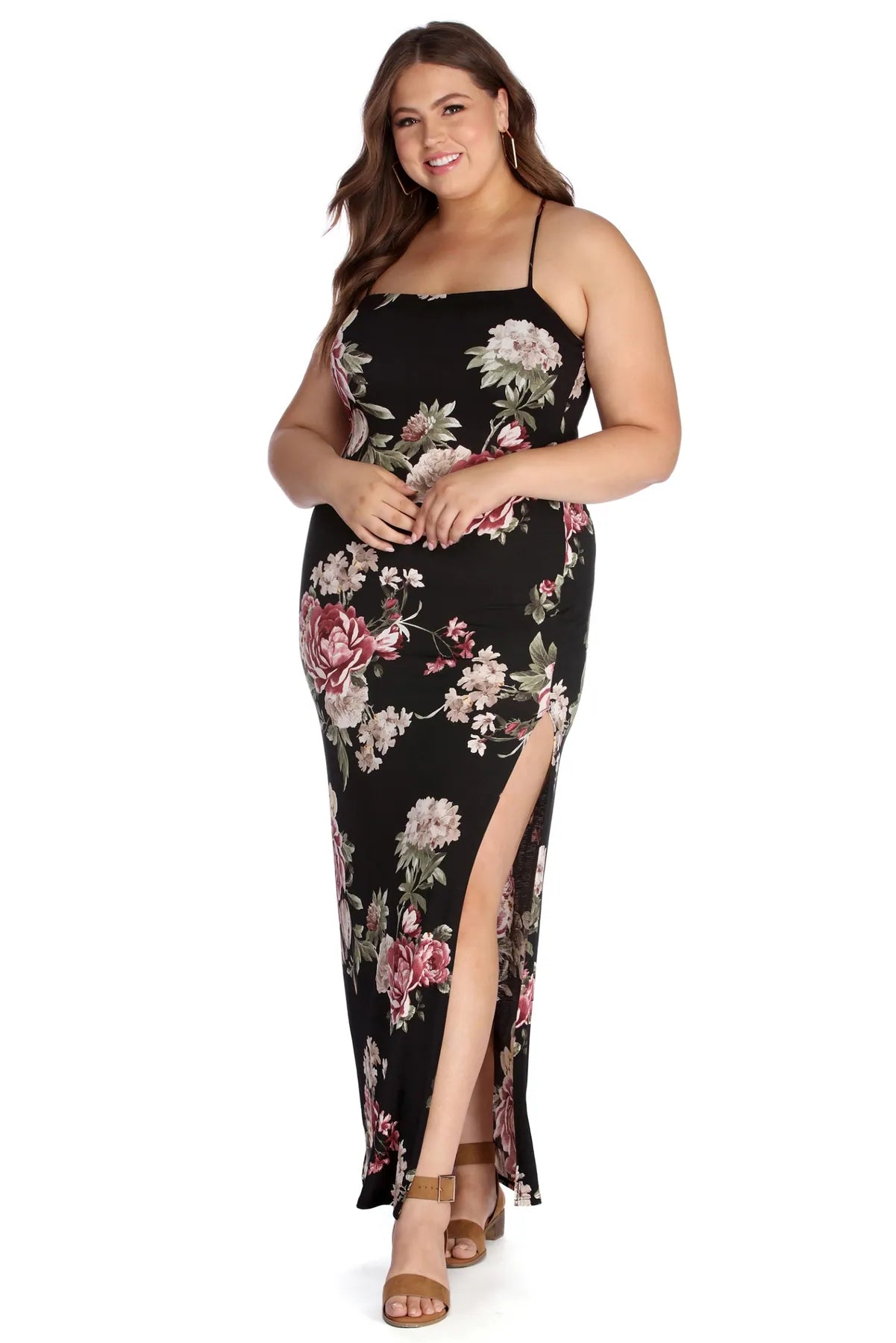 Charming Women's Garments Fashion Forward Femininity Plus Fab In Floral Maxi Dress