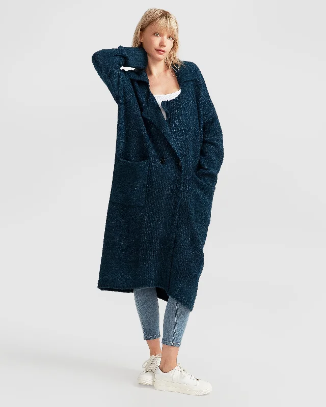 Women's Evening Garments Budget Friendly Born To Run Sustainable Sweater Coat