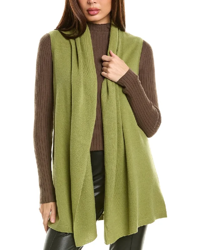 Women's Outfit For The Office Seasonal Sale InCashmere Sleeveless Cashmere Cardigan