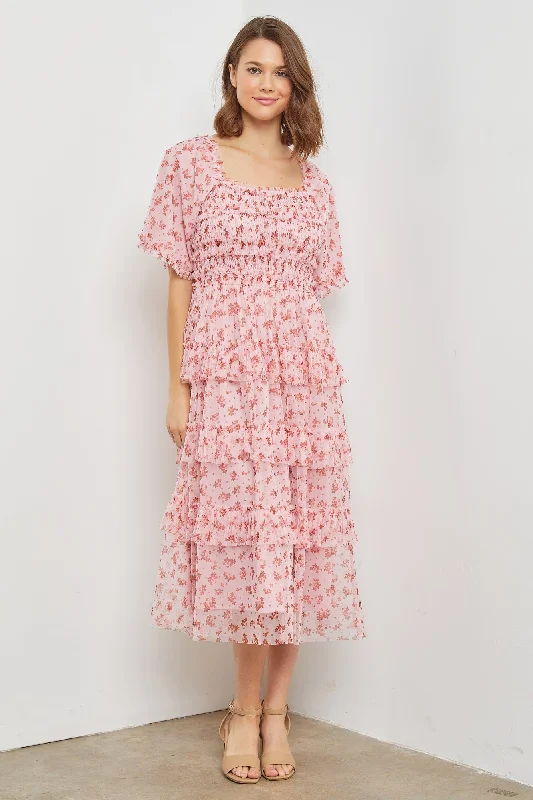 Women's Casual Apparel For Weekends New Season Fashion Preview Lilly modest midi dress in pink