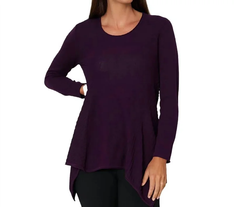 Women's Sports Apparel Forward Trendsetter Just Right Sweater In Amethyst