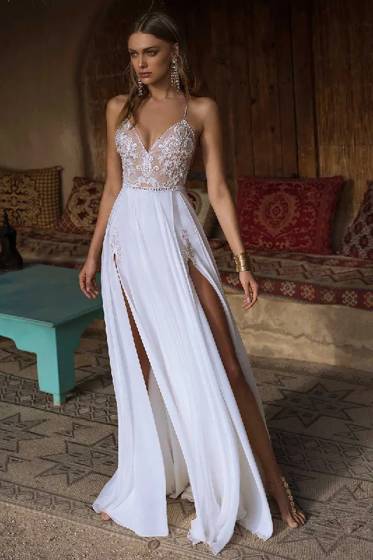 Women's Professional Outfit Chic Style, Always In Vogue Vows of Love Chiffon A-line Wedding Dress