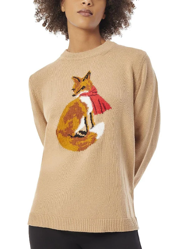 Women's Everyday Apparel Clearance Sale, All Cheap Womens Fox Crewneck Pullover Sweater