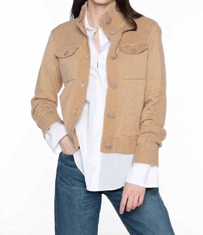 Women's Evening Apparel Shop Sales Cargo Cardigan In Camel