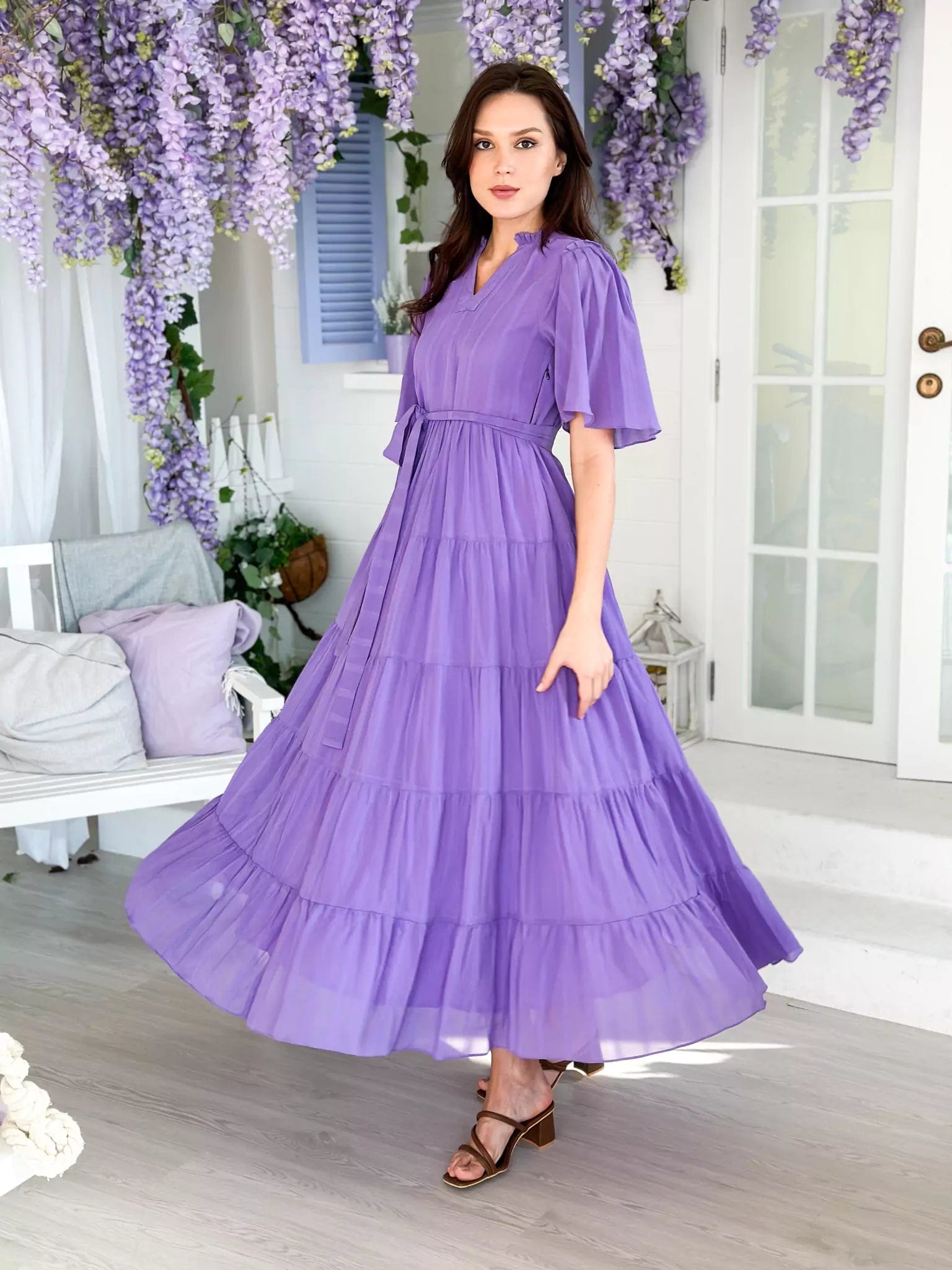 Charming Women's Garments Exclusive Sale Amethyst Lilac Long Dress