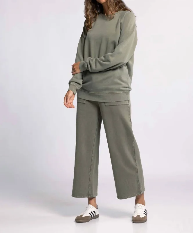 Women's Comfy Loungewear Outfit Fresh Fashion Discounts Jaime Sweatshirt In Olive