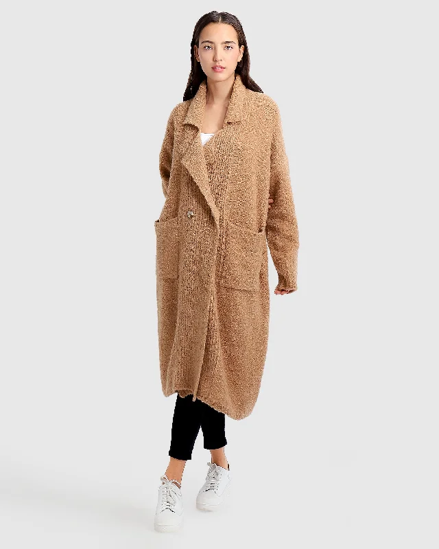 Women's Vacation Garments Discover Promotions Born To Run Sustainable Sweater Coat