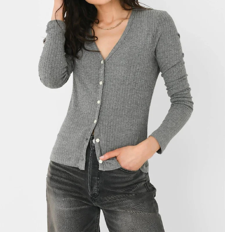 Tailored Clothing For Women Avant-Garde Style Promotions Ava Cardigan In Milano Grey