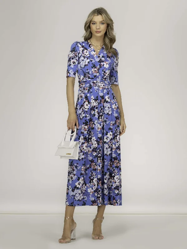 Women's Clothing Apparel Timeless Style Promotions Beatrice Jersey Maxi Dress, Blue Floral