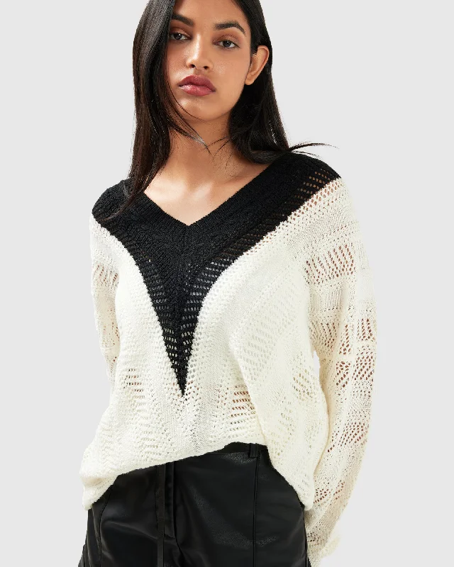 Women's Casual Wear Clothing Glamorous Fashion Offers This Moment Oversized V Neck Knit