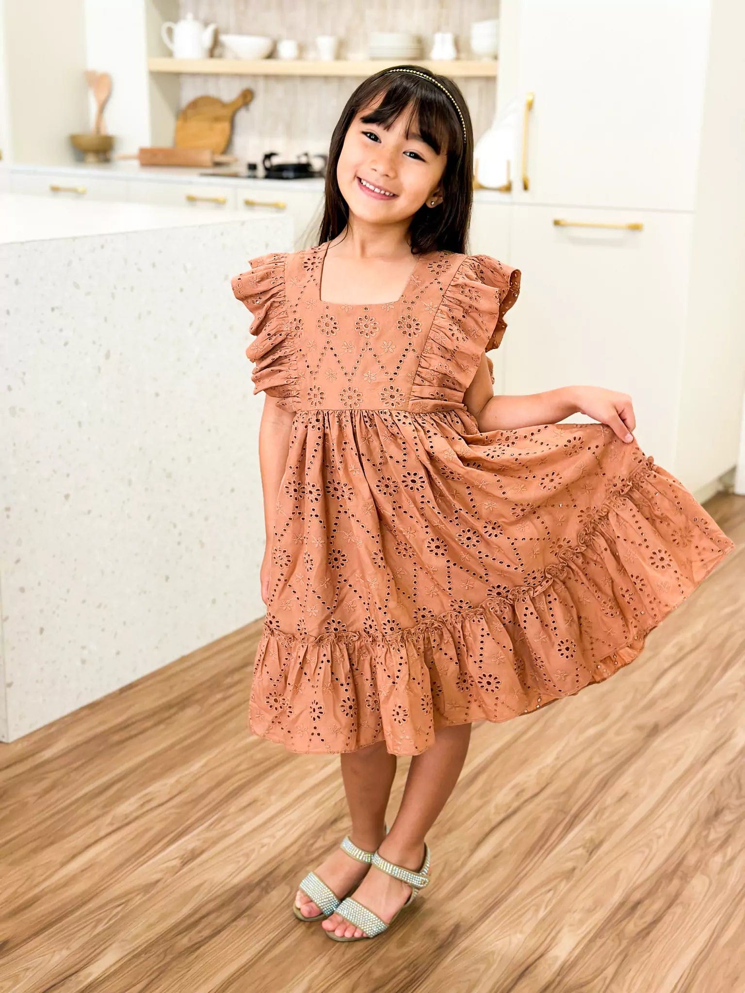 Women's Sporty Clothes Exclusive Fashion Deals Mini Creamsicle Cut Work Embroidered Dress