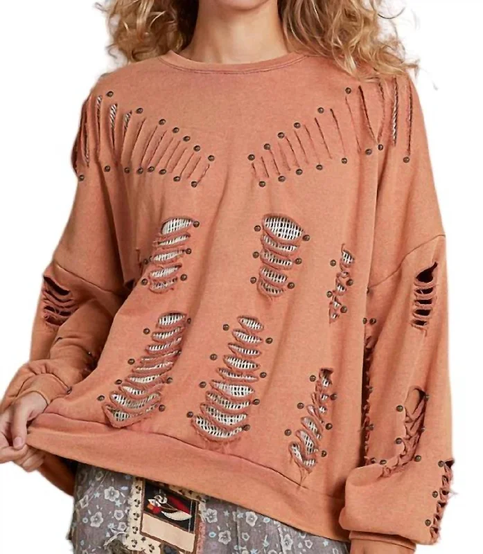 Women's Trendy Clothes Flash Sale Starts Netty Pullover In Orange