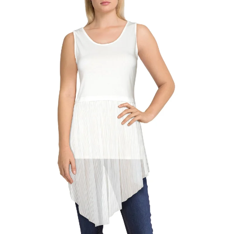 Seasonal Trends Float Womens Illusion Sharkbite Hem Top