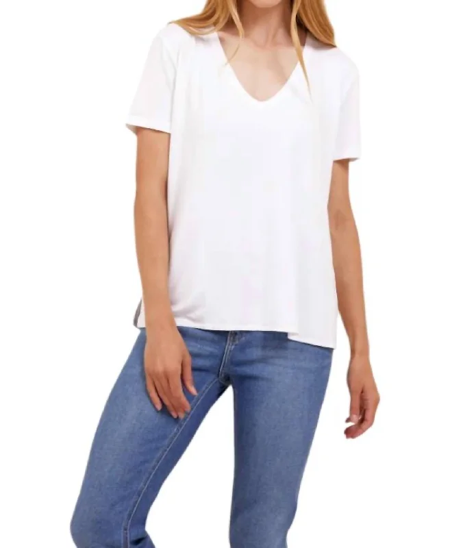 Fast Fashion Favorites Soft Touch Semi Relaxed Shirt In White