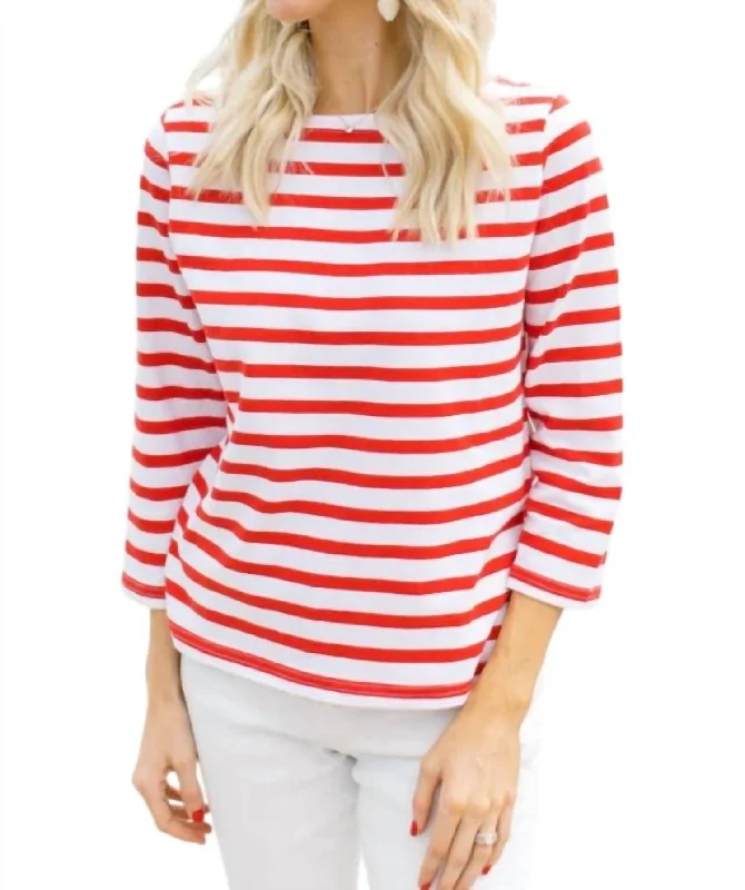 Massive Selection Sale Breton Stripe Shirt In Red