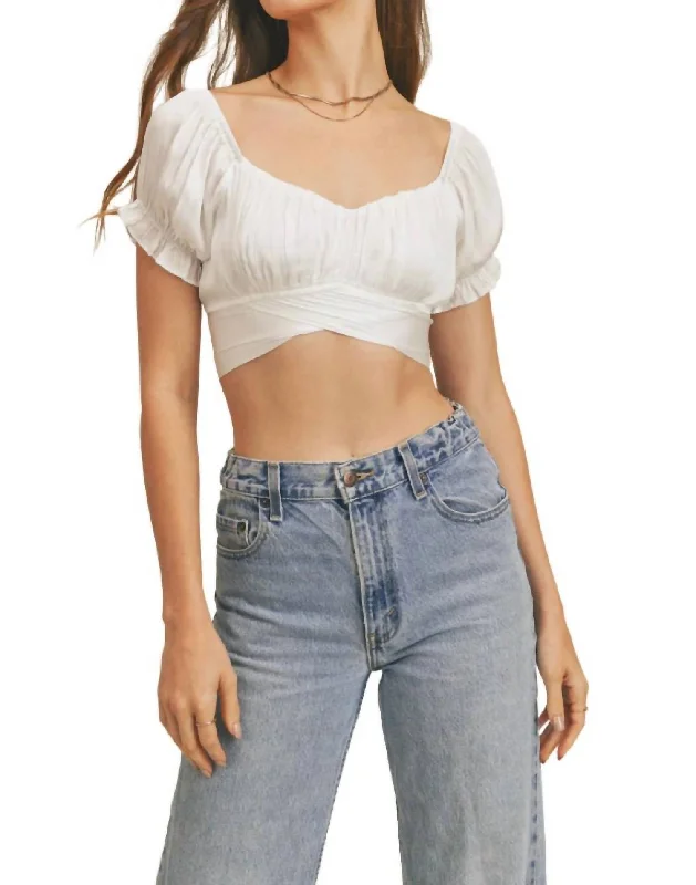 New Arrivals Mel Top In White