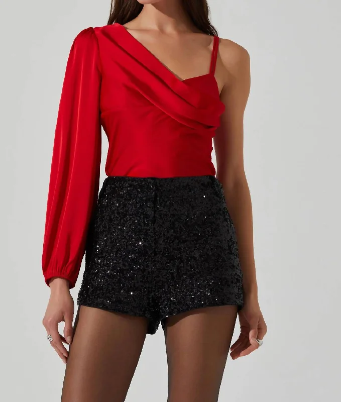 Minimalist Fashion Sale Jenah Top In Red