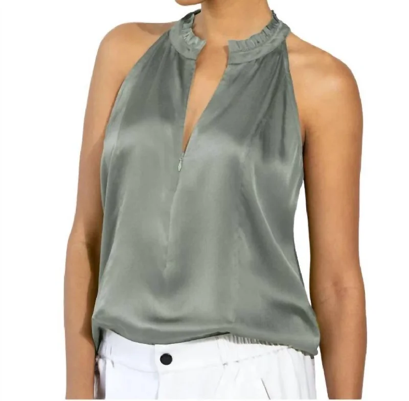 Limited Time Flash Sale Scuba Cutaway Top In Light Green