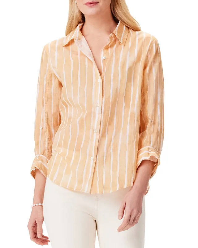 Trendy Threads NIC+ZOE Watercolor Stripe Girlfriend Shirt