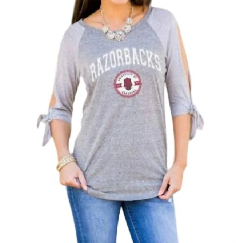 Premium Style Offers University Of Arkansas Top In Grey