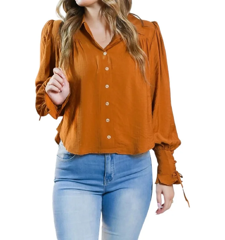 Playful Fashion Offers Autumn Forever Top In Brown