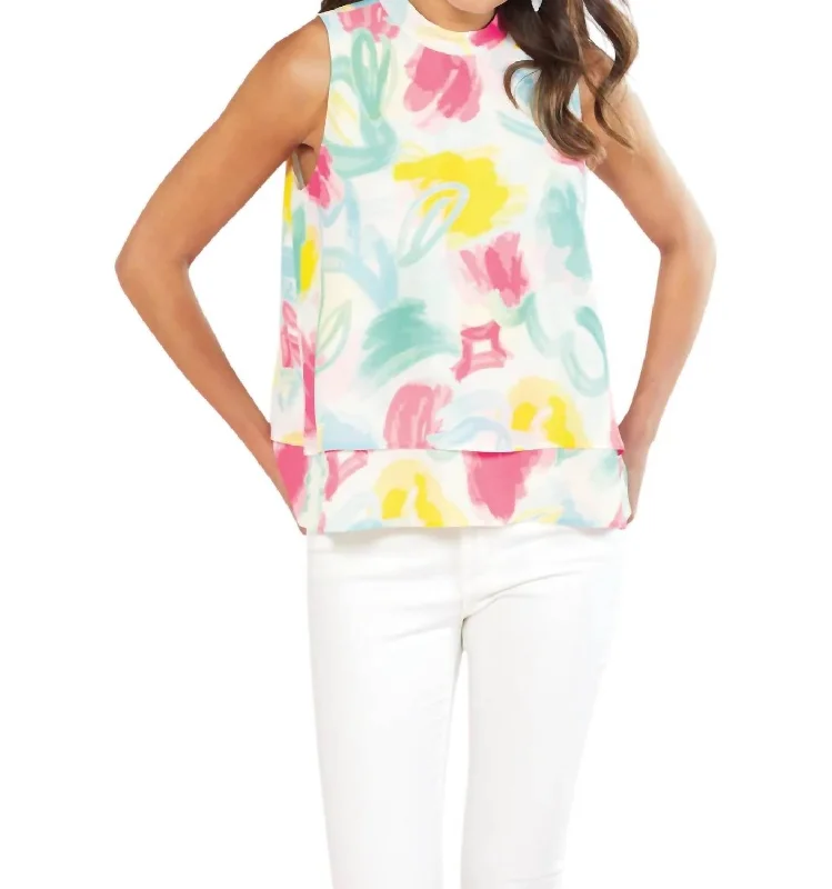 Big Savings Eleanor Top In Painterly Pastel