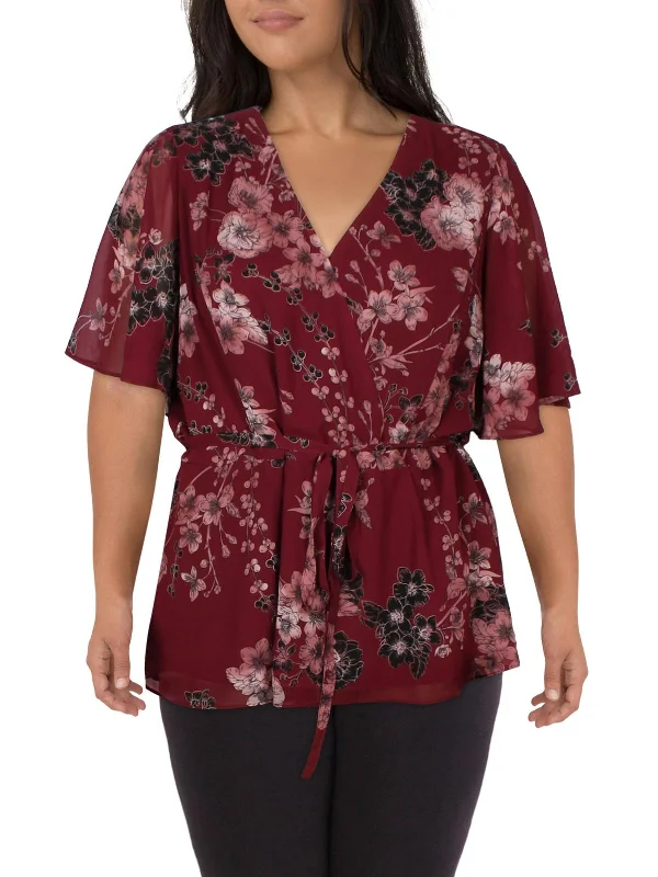 Popular Collection Womens Trendy Blossom Wrap Top