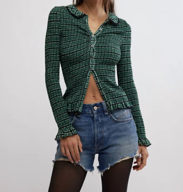 Flash Sales Caught A Feeling Top In Green Combo