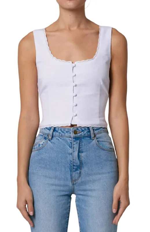 Luxury Casual Deals Paloma Top In Vintage White