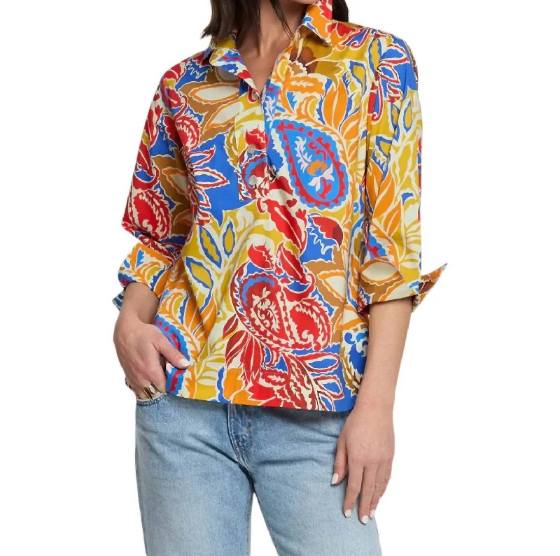 Avant-Garde Style Promotions Aileen Top In Multi-Colored