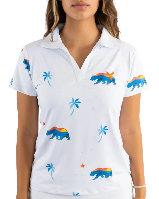 Absurdly Cheap Sale Women's Golf Polo In Cali Bear