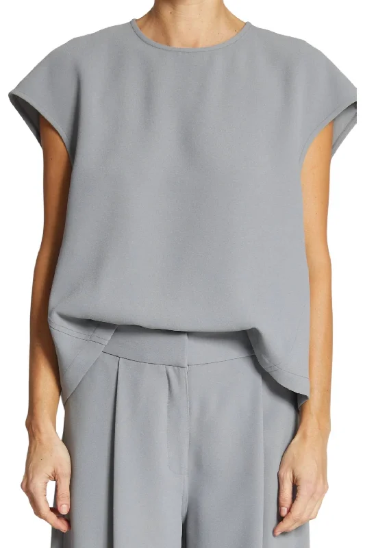 Fashion Sale Soraya Top In Powder Grey Crepe