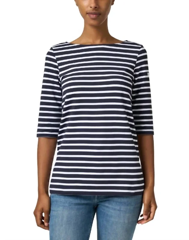 Embrace New Fashion Phare Uv Top In Navy & White