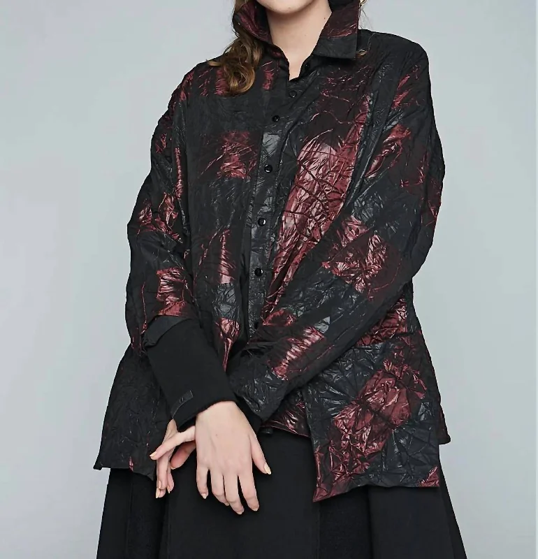 Exclusive Discounts Taffeta Shirt In Burgundy