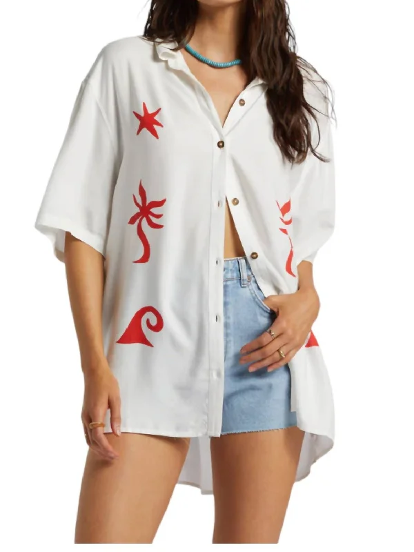 Huge Discounts This Week On Vacation Woven Shirt In Salt Crystal