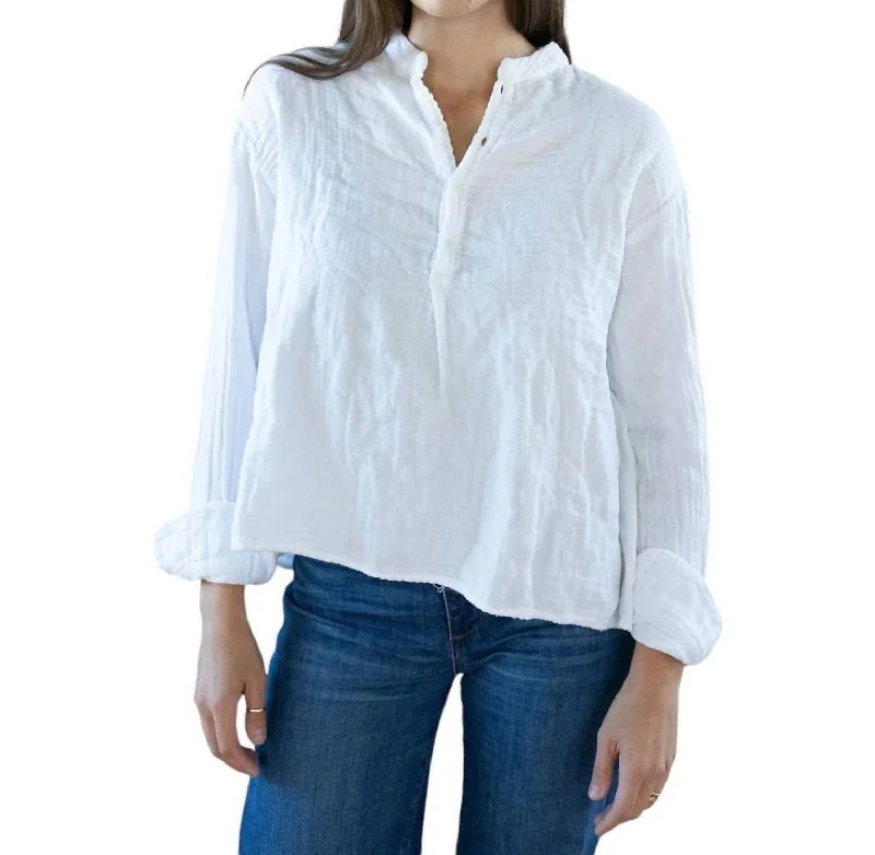 Casual Fashion Ariana Linen Shirt In White